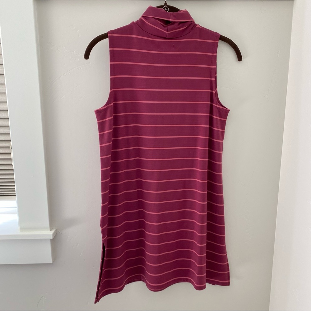 NWT Garnet Hill Mock Neck Tunic Sleeveless Striped Tencel XS - Picture 4 of 11